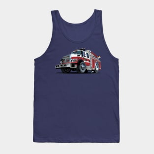 Cartoon firetruck Tank Top